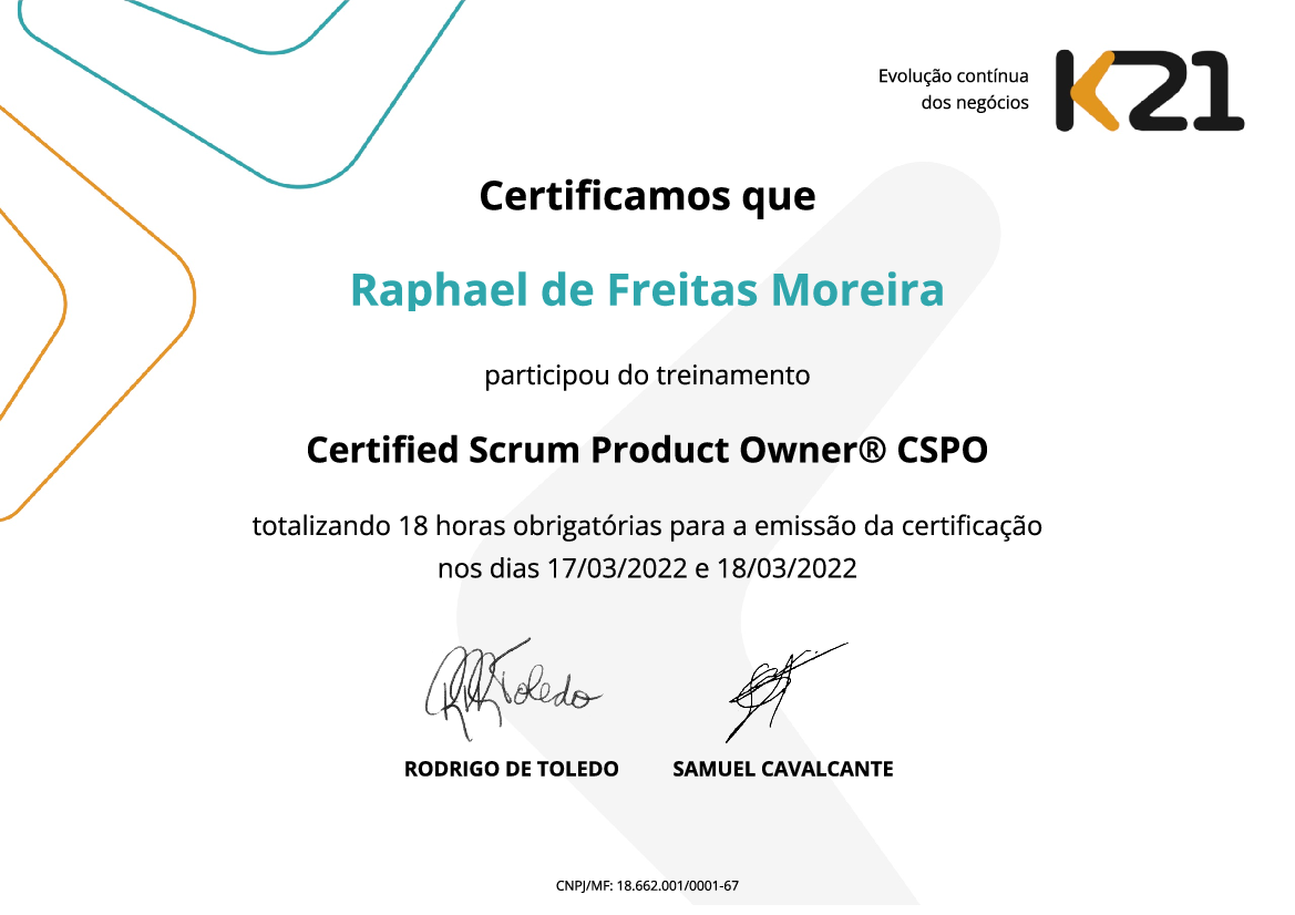 Certificado K21